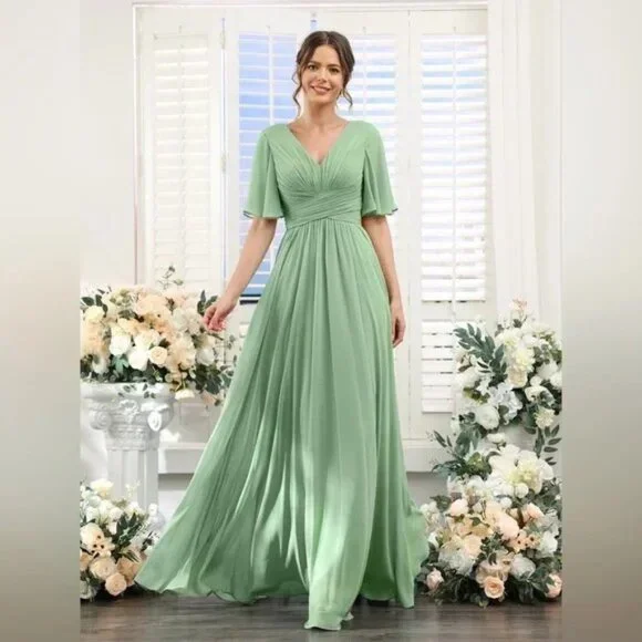 abigail bridesmaid dress Abigail Maxi Dress in Brown – Isalis main image 0